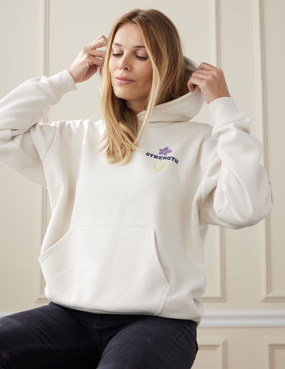 My Strength Floral Unisex Hoodie – Christian Hoodie