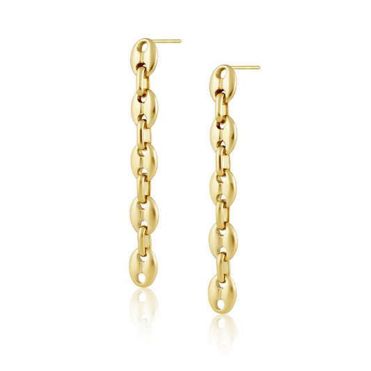 Tara Link Chain Earrings, view 1 — Soul Flow Apparel