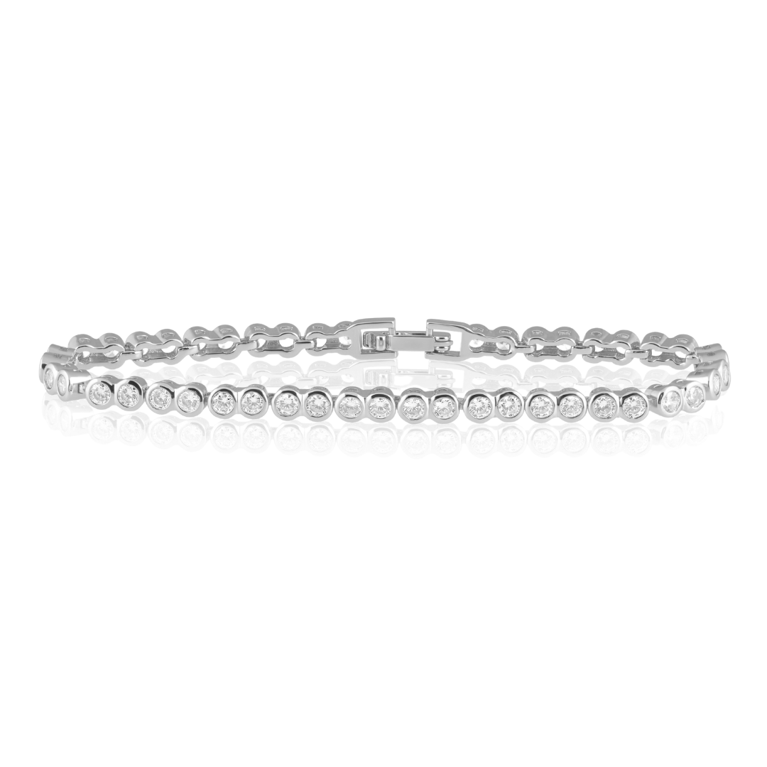 Bezel Tennis Bracelet, view 5 — Soul Flow Apparel