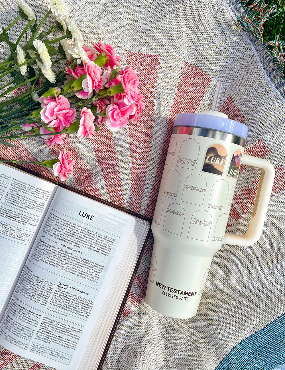 NT Bible Checklist 40 oz Tumbler – Christian Tumbler
