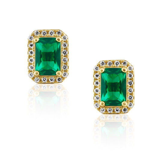 Nora Emerald Studs — Soul Flow Apparel
