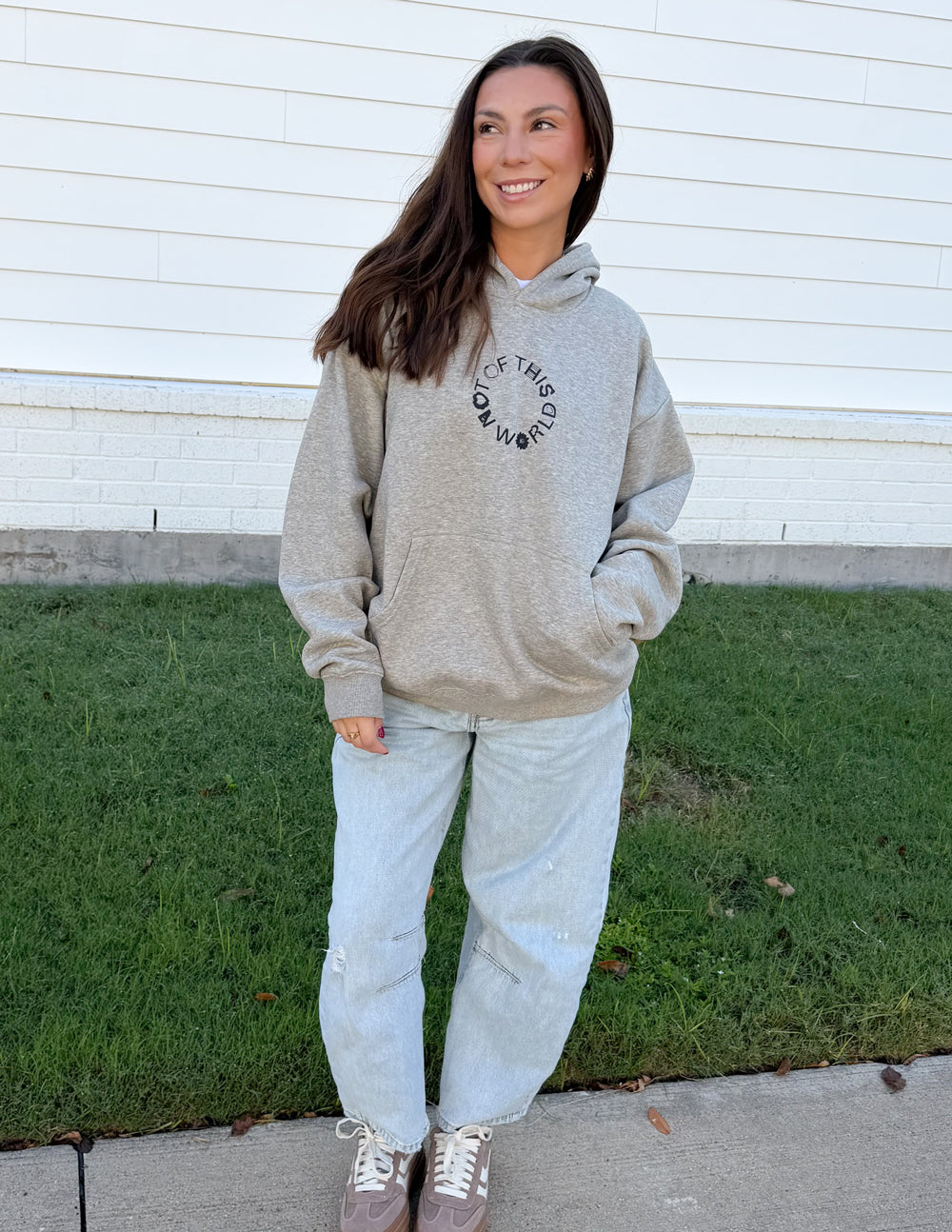 Not of This World Beige Unisex Hoodie – Christian Hoodie