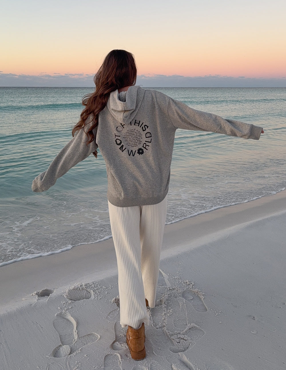 Not of This World Beige Unisex Hoodie – Christian Hoodie