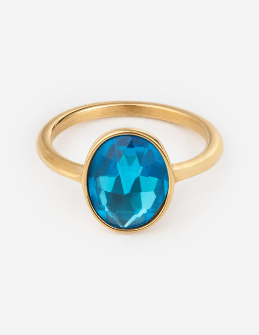 Ocean Blue Gemstone Ring – Christian Ring