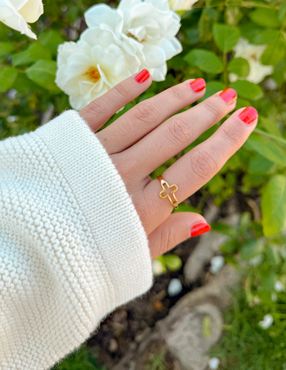 Open Cross Ring – Christian Ring