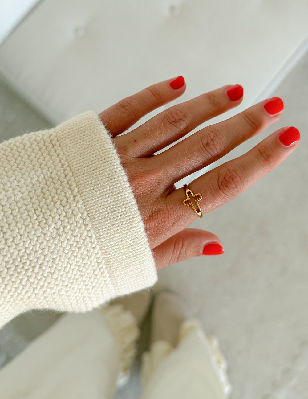 Open Cross Ring – Christian Ring
