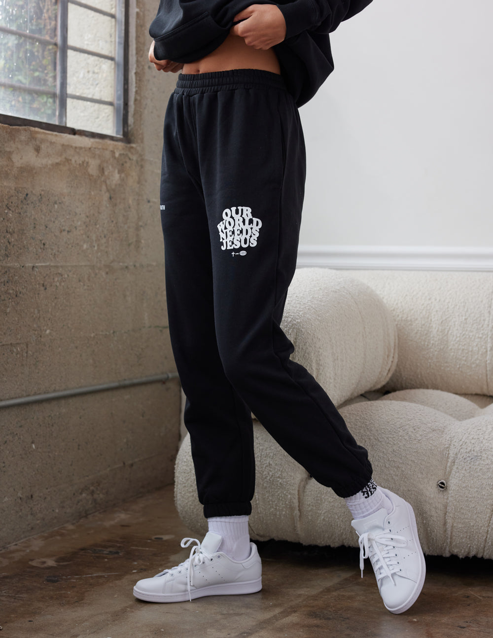 Our World Needs Jesus Black Unisex Sweatpant – Christian Sweatpant
