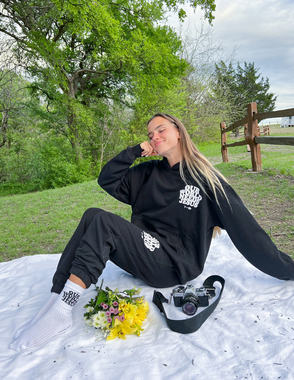 Our World Needs Jesus Black Unisex Sweatpant – Christian Sweatpant