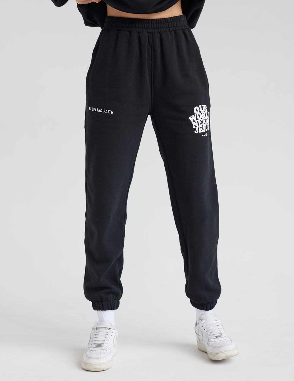 Our World Needs Jesus Black Unisex Sweatpant – Christian Sweatpant