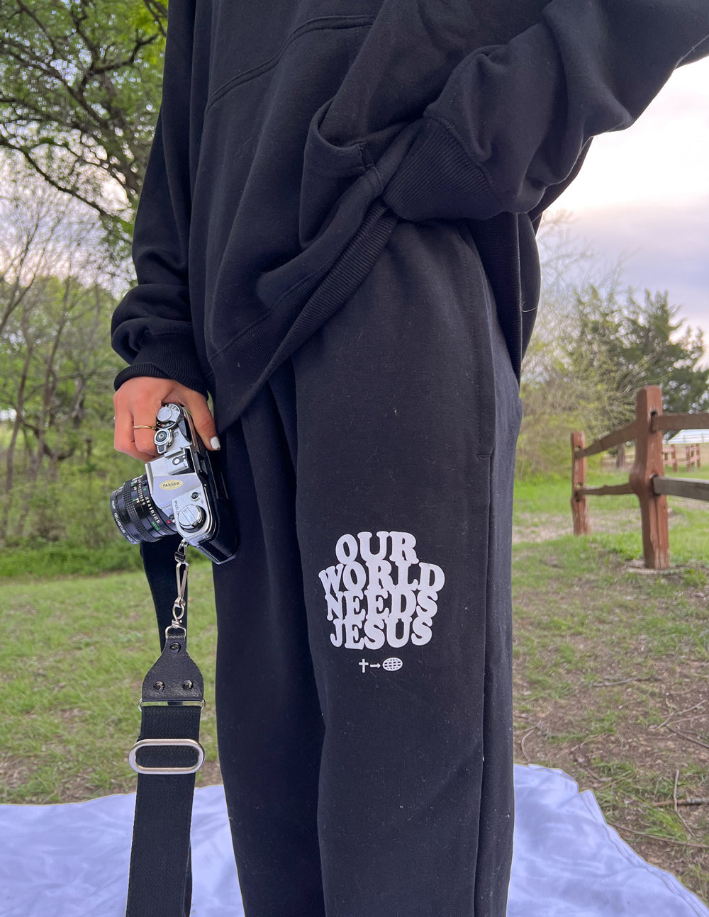 Our World Needs Jesus Black Unisex Sweatpant – Christian Sweatpant