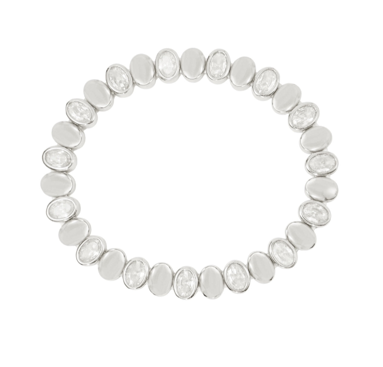 Stretchy Oval Cz Bracelet in bezel tennis — Soul Flow Apparel