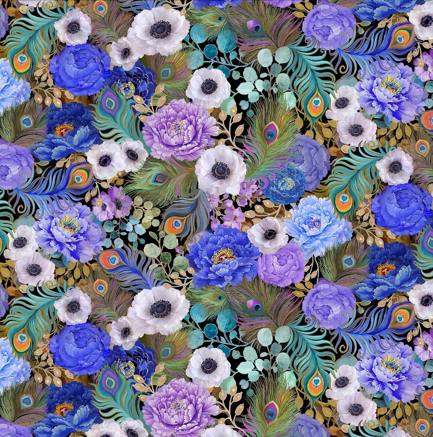 Peacock Floral Vintage Dress — Soul Flow Apparel