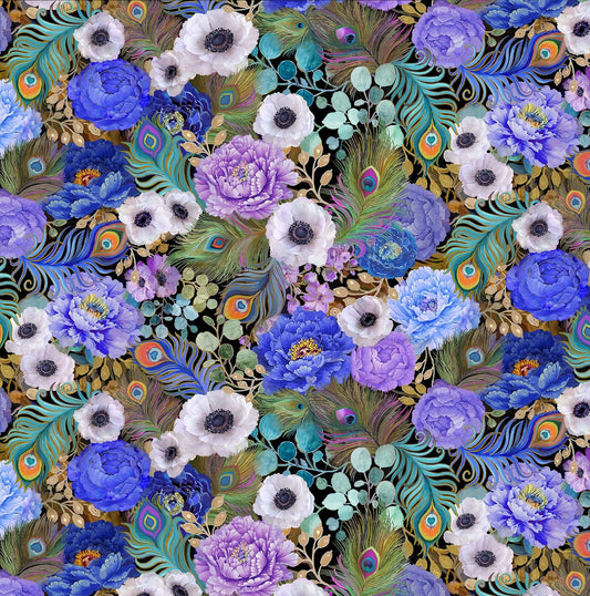 Peacock Floral Vintage Dress — Soul Flow Apparel