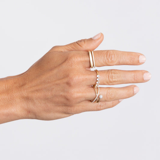 Harley Pave Twist Ring in shoot, view 15212 — Soul Flow Apparel