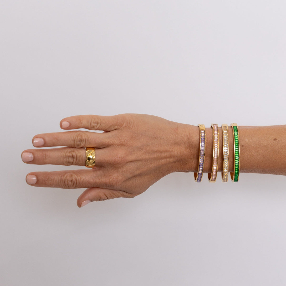 Nicola Cz Bracelet - Emerald in shoot, view 15225 — Soul Flow Apparel
