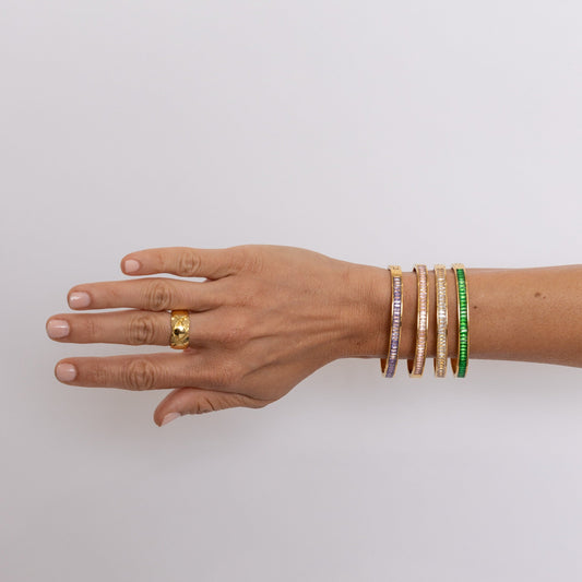 Nicola Cz Bracelet - Purple in shoot, view 15225 — Soul Flow Apparel