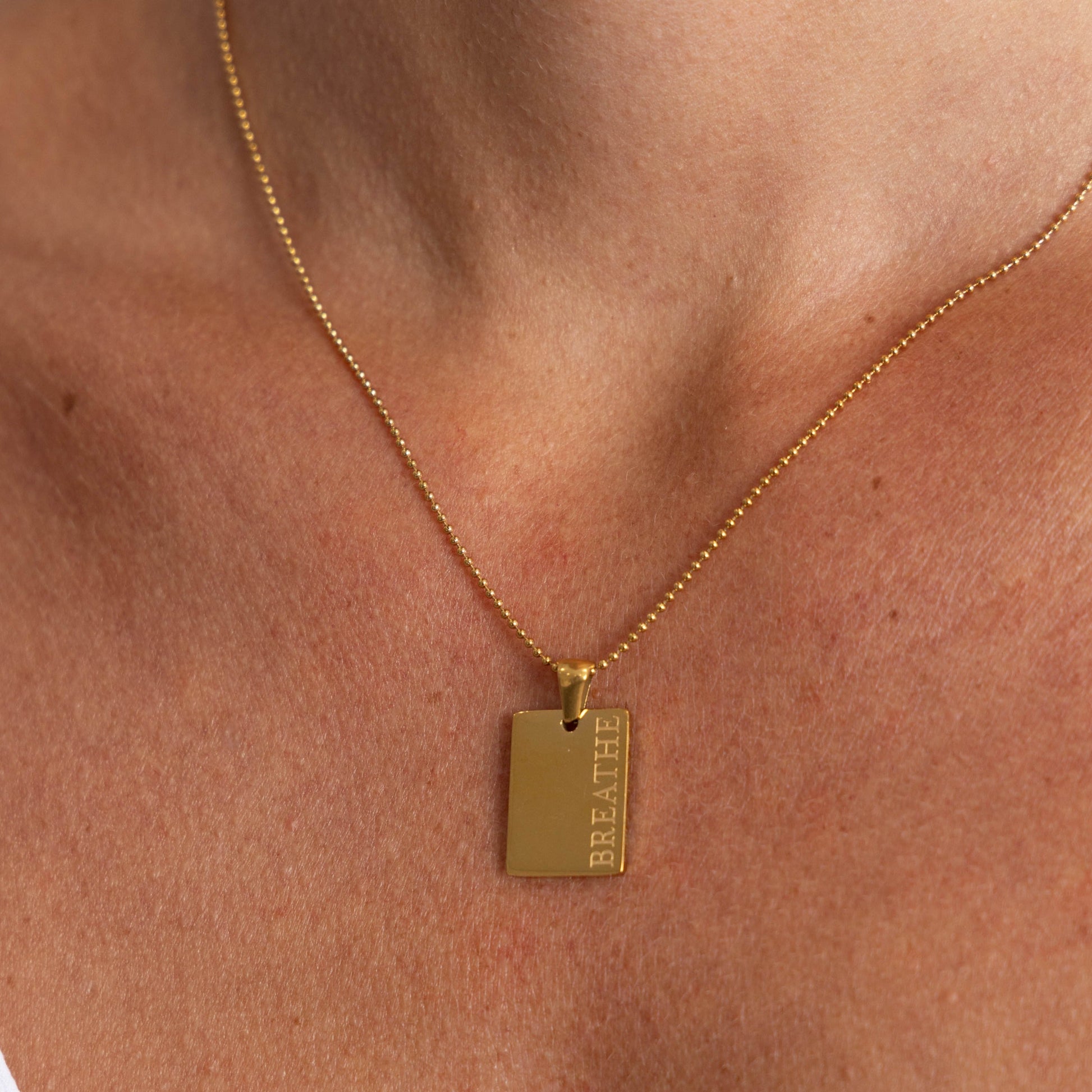 Breathe Necklace in shoot, view 15450 — Soul Flow Apparel