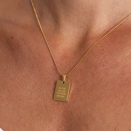 Love Each Other More Necklace in shoot, view 15454 — Soul Flow Apparel