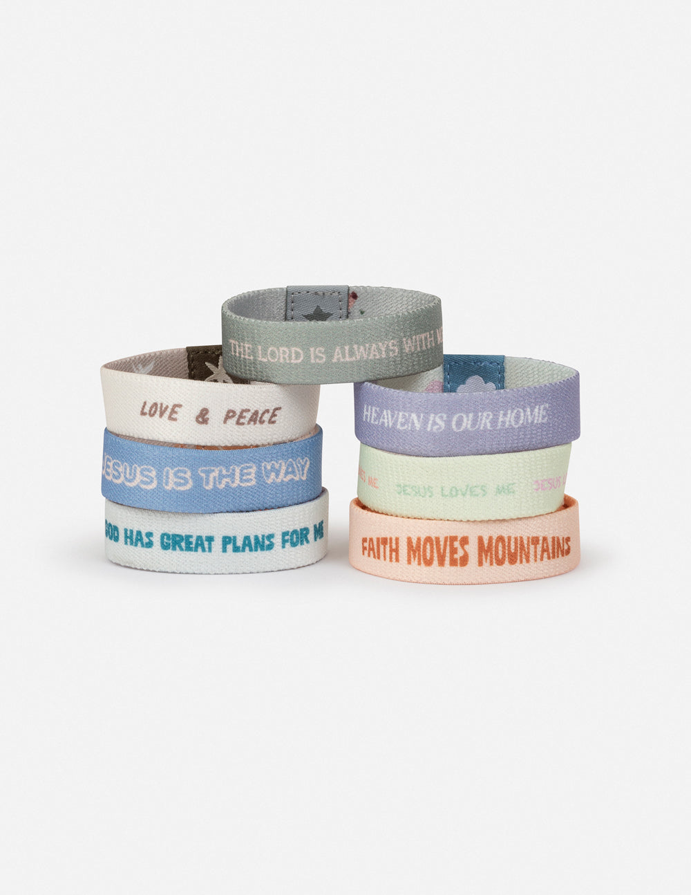 Pastel Kids Reversible Wristband Pack – Christian Kids Wristband