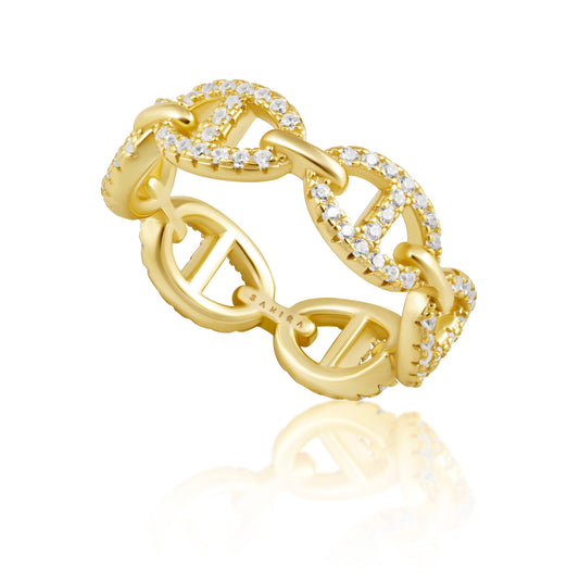 Pave Rosie Link Ring — Soul Flow Apparel