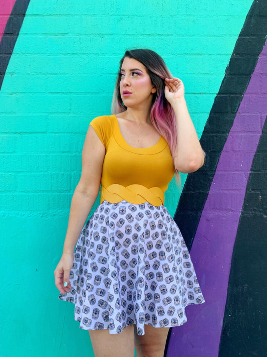 Retro Boat Neck Top in Mustard — Soul Flow Apparel