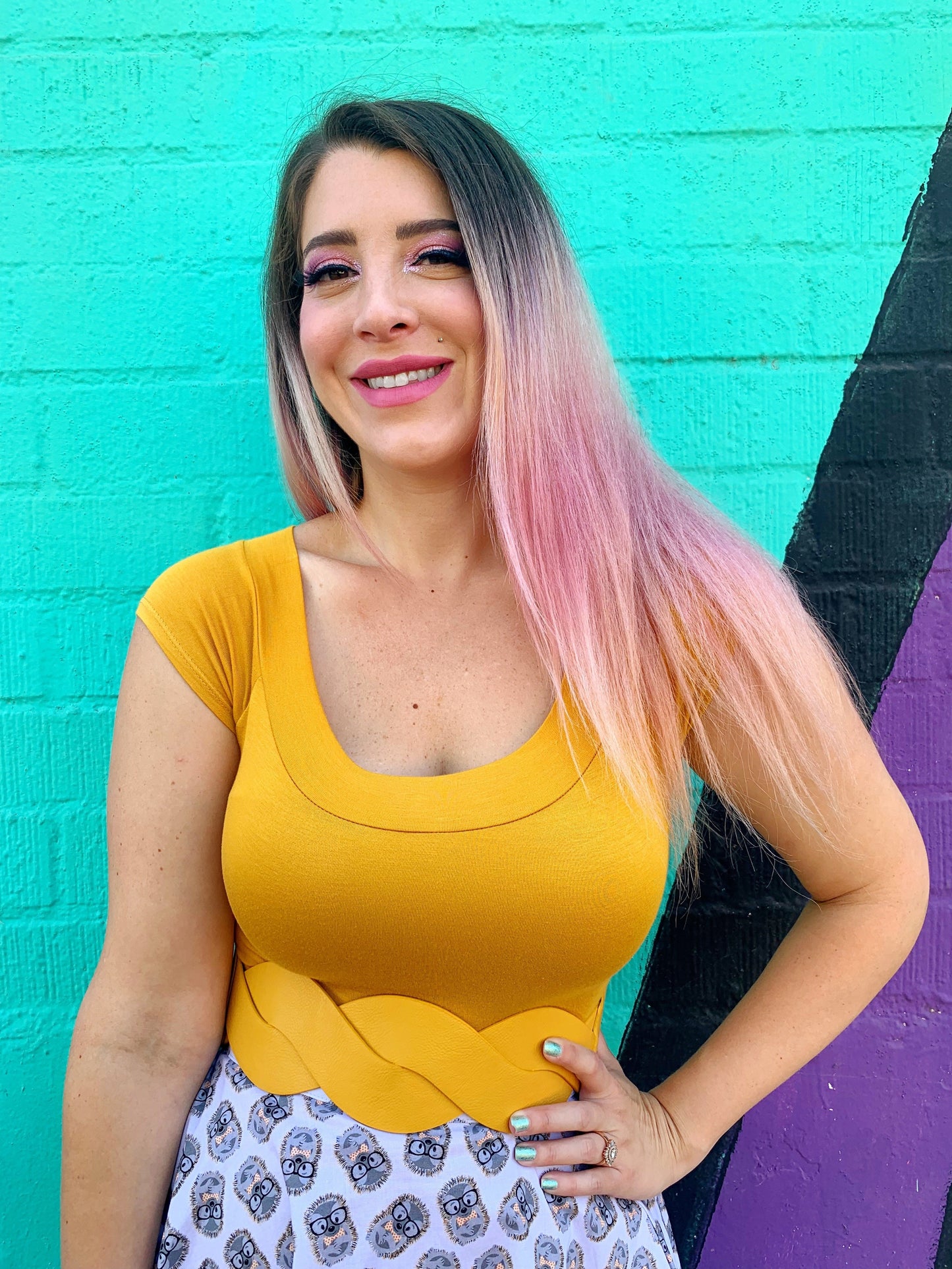Retro Boat Neck Top in Mustard — Soul Flow Apparel