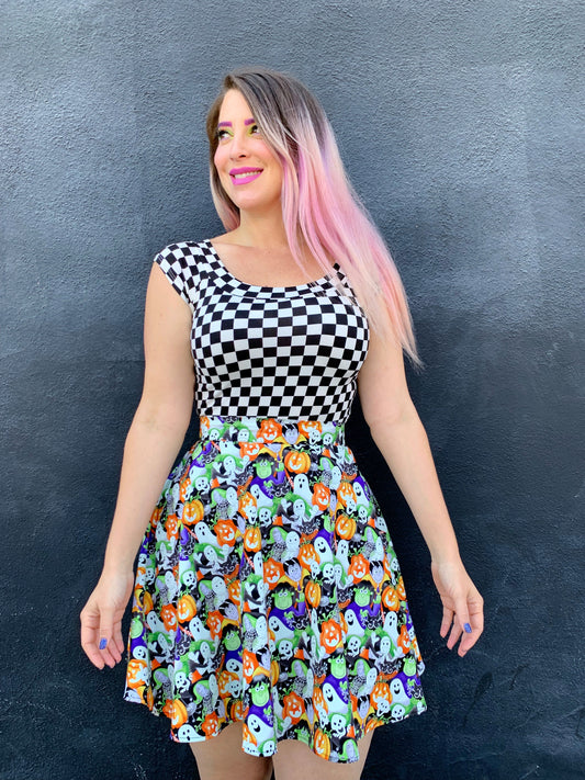 Boat Neck Top in Checkers - Xs Only — Soul Flow Apparel