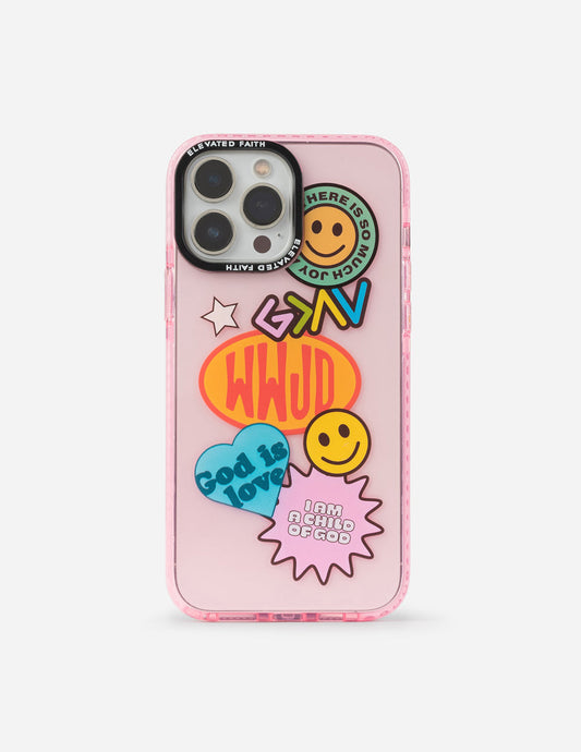 Pink Sticker Collage Phone Case – Christian Phone Case