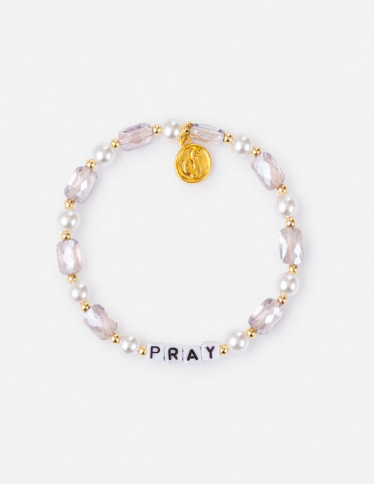 Pray Pearl Letter Bracelet – Christian Letter Bracelet