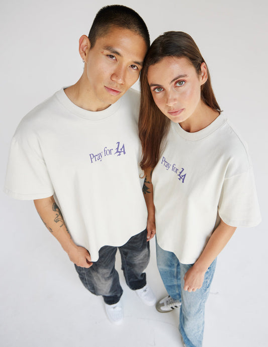 Pray for Los Angeles Heavyweight Tee – Christian T-Shirt