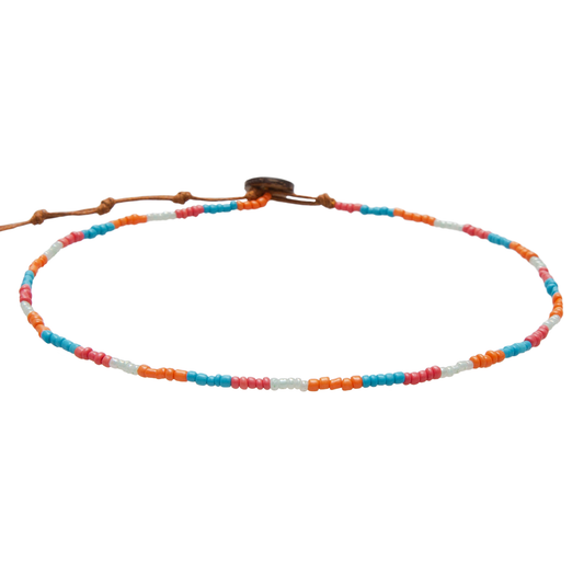 Island Oasis Seed Bead Necklace, view 1 — Soul Flow Apparel