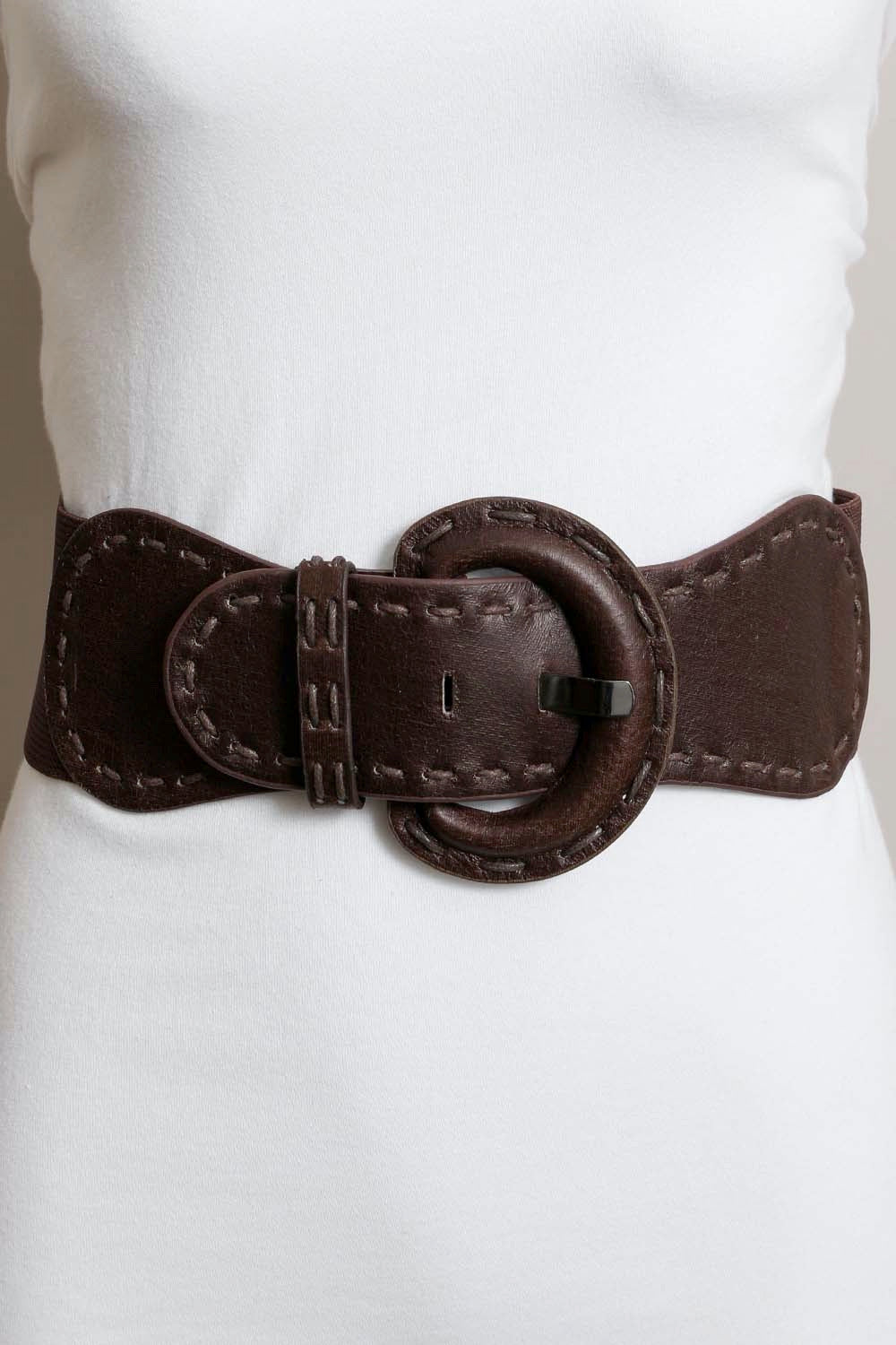 Distressed Leather Belt – Wide Buckle & Edgy Finish Leto Collection
