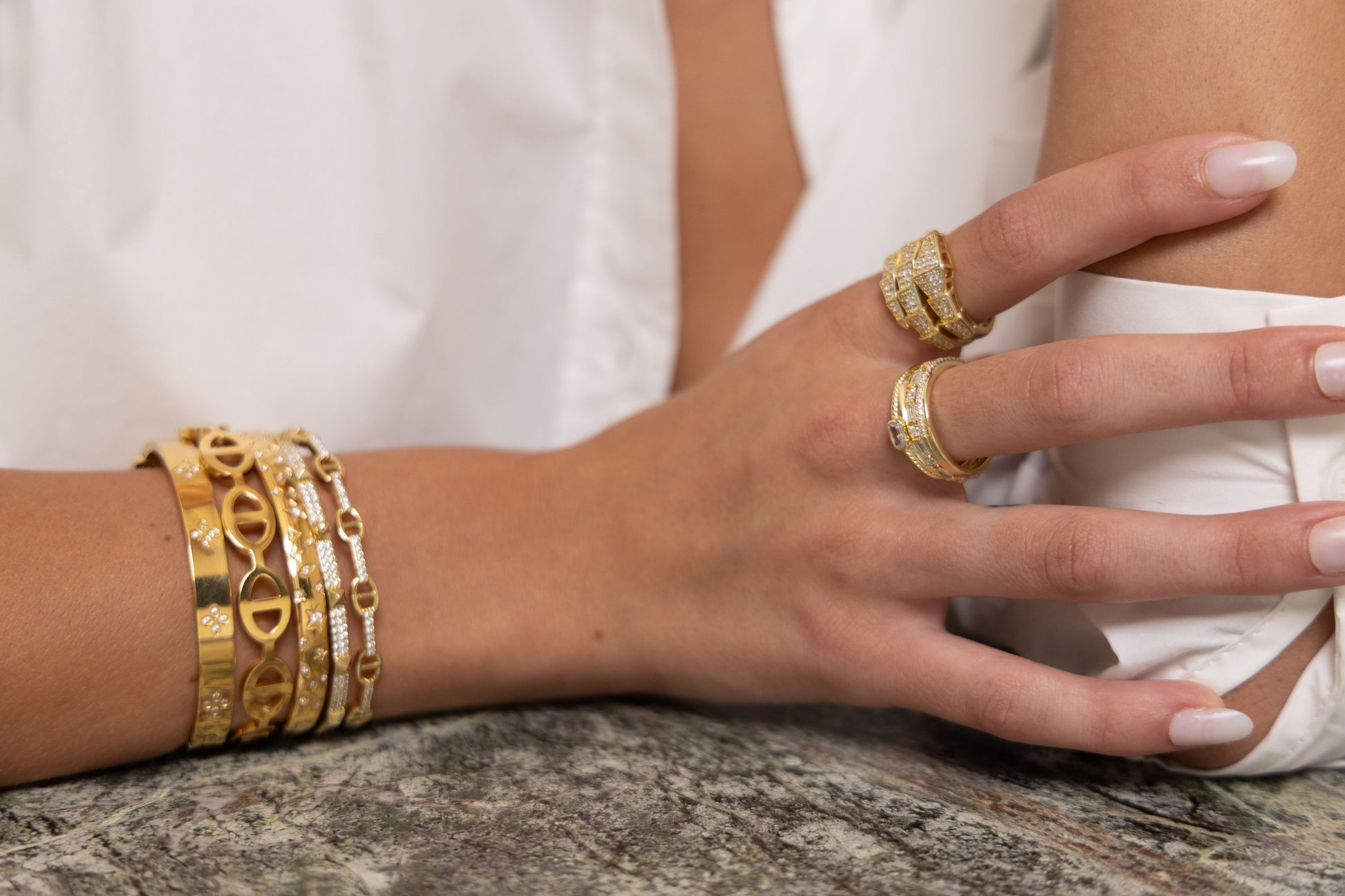 Mona Cuff in azaria, view 13501 — Soul Flow Apparel