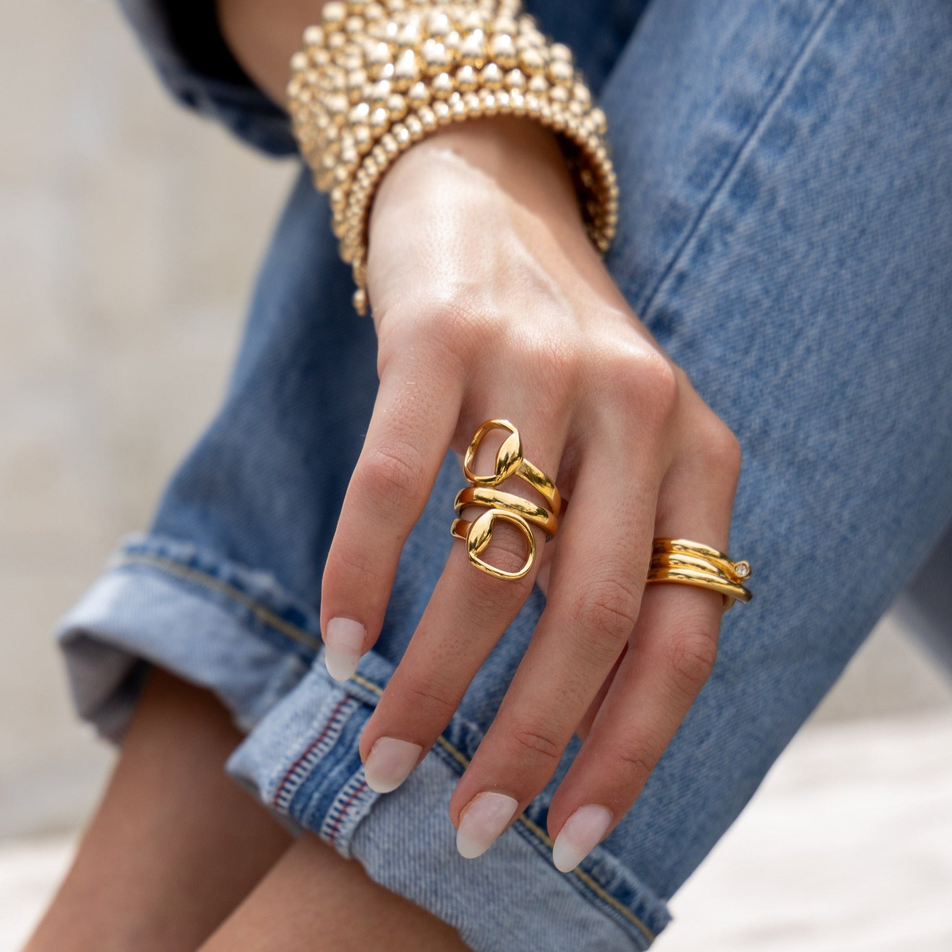 Horsebit Ring in azaria, view 13656 — Soul Flow Apparel