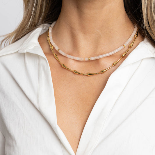 Isla Beaded Necklace Pink in product, view 14673 — Soul Flow Apparel