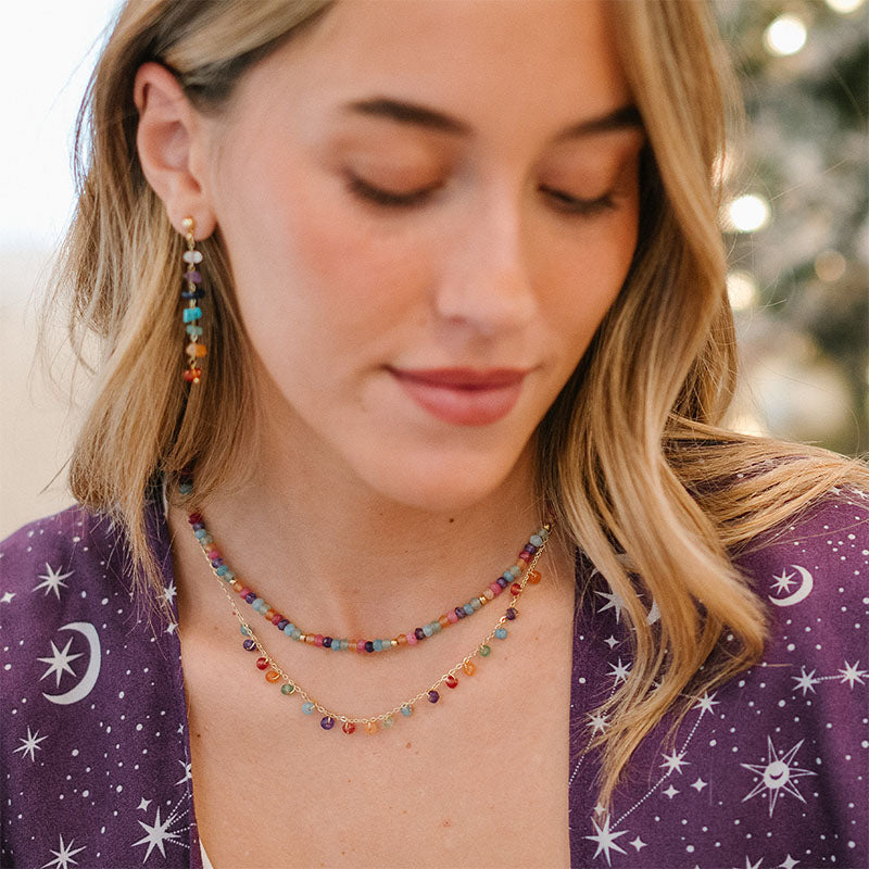 Lucky Charm 3mm Healing Necklace, view 5 — Soul Flow Apparel