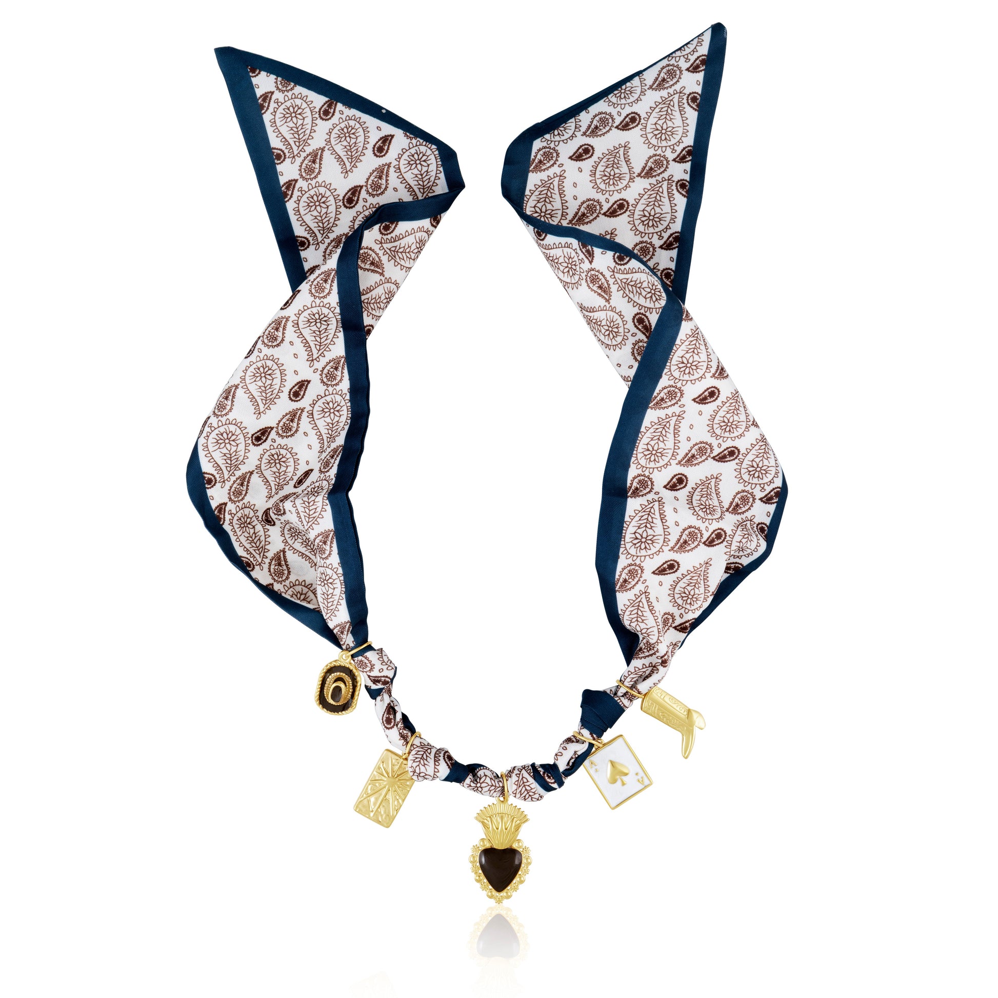 Brown Silk Charm Necklace — Soul Flow Apparel