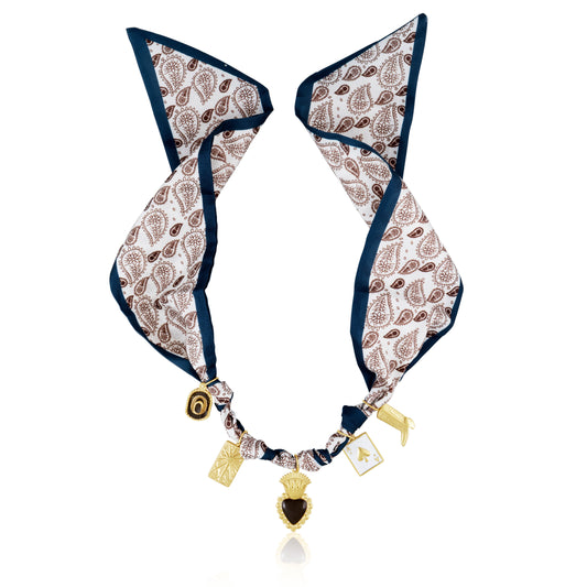 Brown Silk Charm Necklace — Soul Flow Apparel