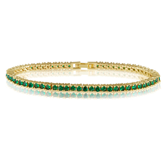 Karla Tennis Bracelet - Emerald — Soul Flow Apparel