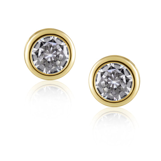 Alaina Bezel Studs — Soul Flow Apparel