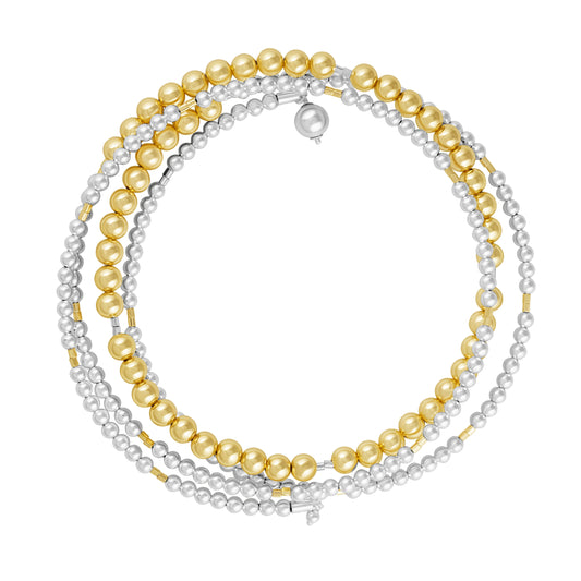 Two Tone Beaded Wrap Choker — Soul Flow Apparel