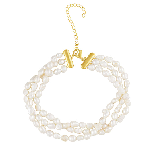 Madeline 3-Layered Pearl Choker — Soul Flow Apparel