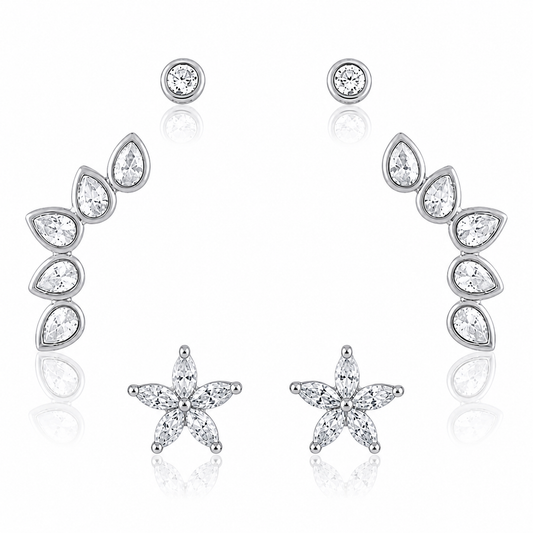 Shania Earring Set in silver — Soul Flow Apparel