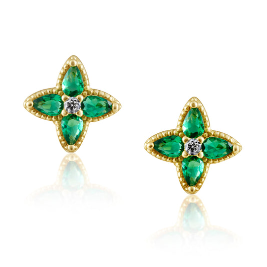 Shari Emerald Stud — Soul Flow Apparel