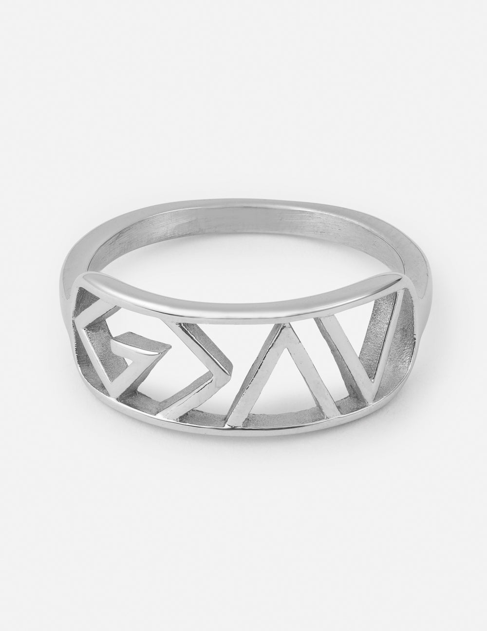 Silver Highs and Lows Statement Ring – Christian Ring