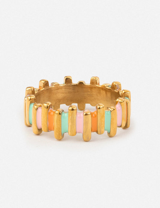 Staggered Enamel Ring – Christian Ring