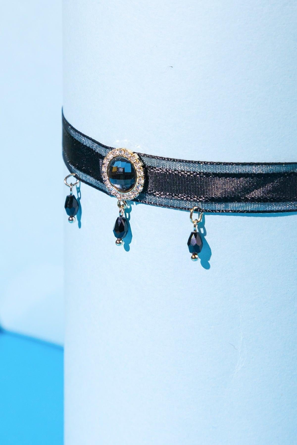 Reminiscent Lace Choker Necklace with Zirconia Accents Made in Korea — Soul Flow Apparel