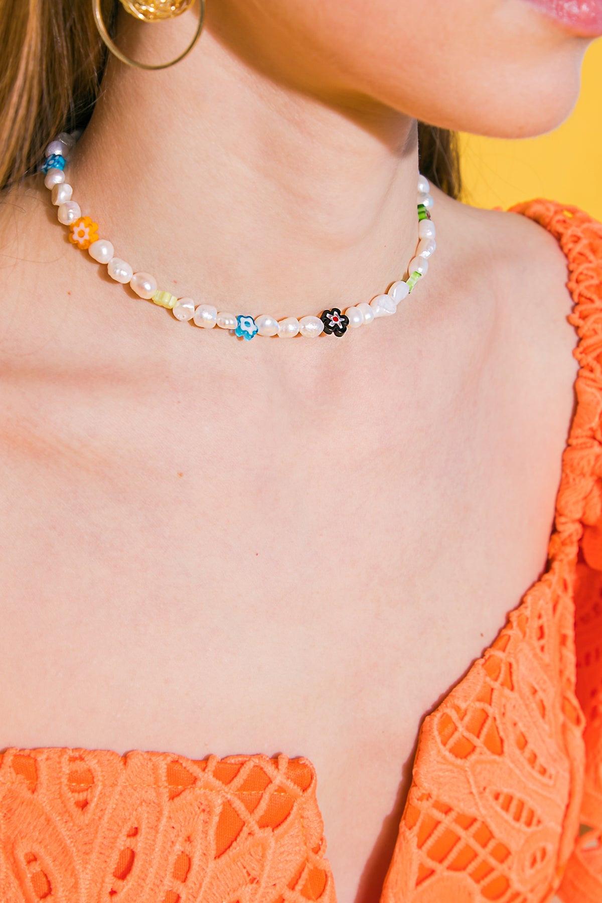 Nicole Pearl Necklace Copper Alloy Beads Made in Korea — Soul Flow Apparel