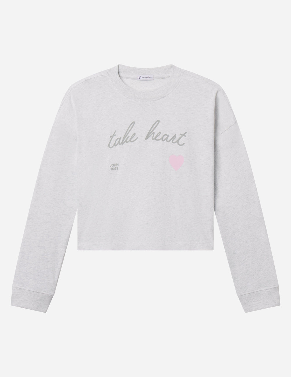 Take Heart Cropped LS Women's Tee – Christian T-Shirt