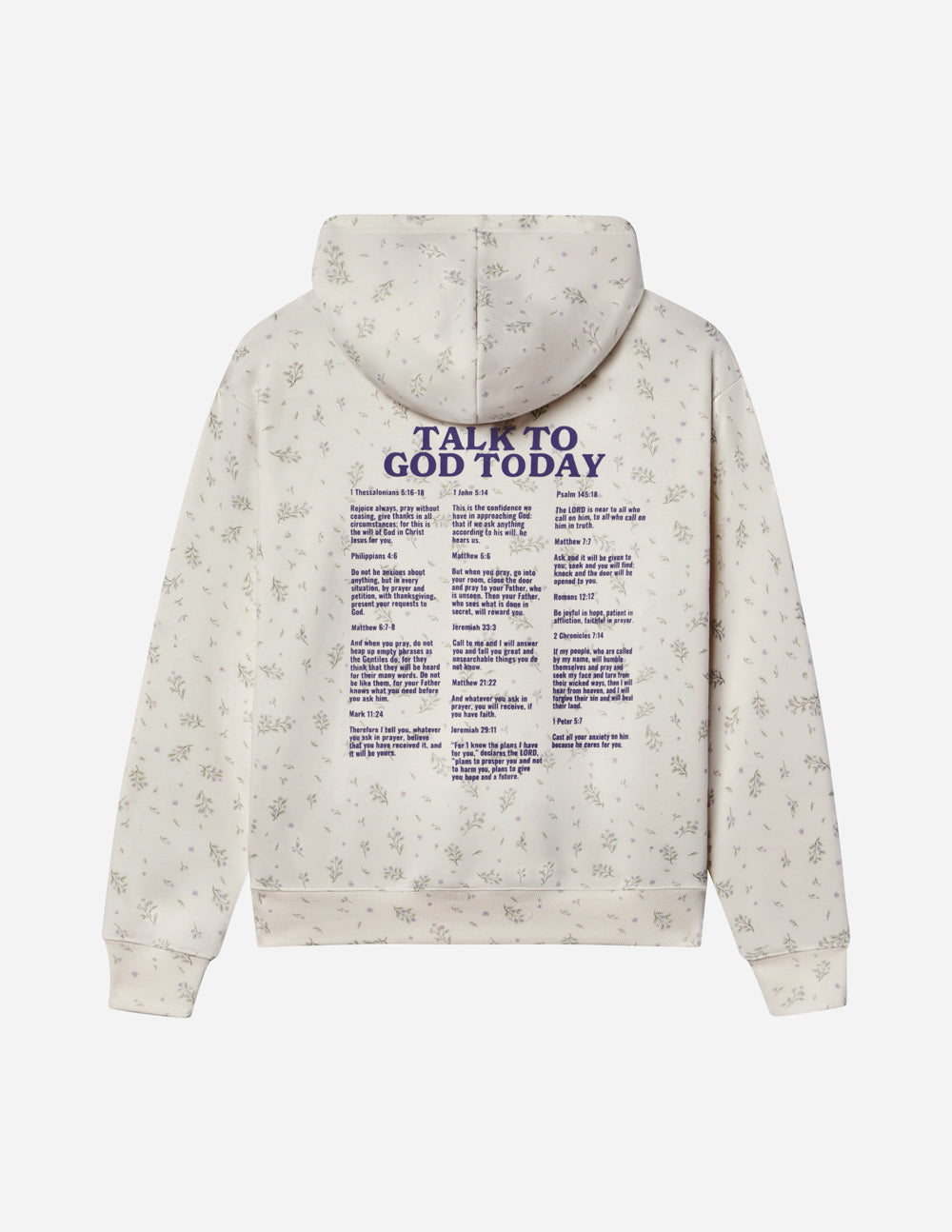 Talk to God Allover Wildflower Unisex Hoodie – Christian Hoodie